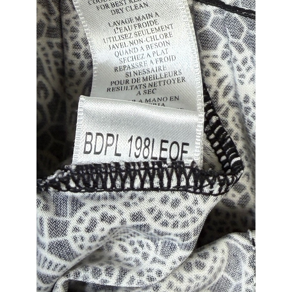 BCBGMaxazria Womens Halter Spring/Summer Dress Stretch Floral Black/White Size L - Picture 10 of 16